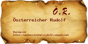 Öszterreicher Rudolf névjegykártya